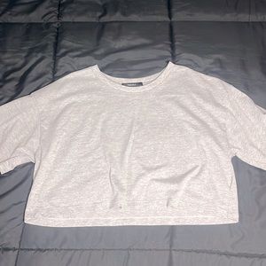 Forever 21 light gray crop top